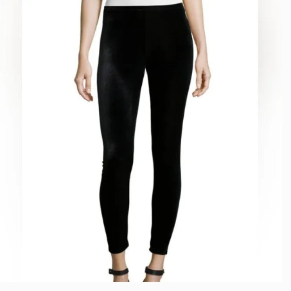 Eileen Fisher black velvet leggings (764)